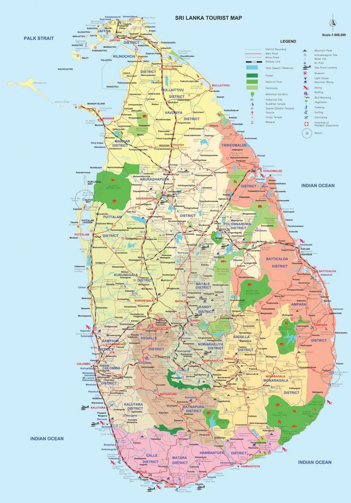 Srí Lanka ampara district mapě