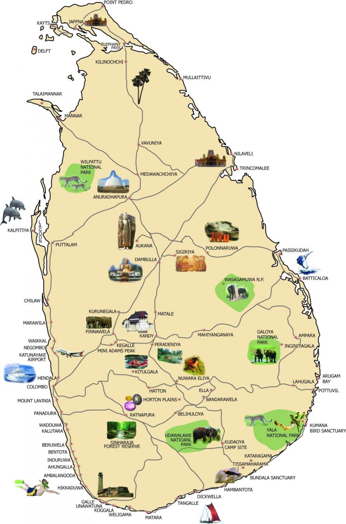 mapa bentota, Srí Lanka