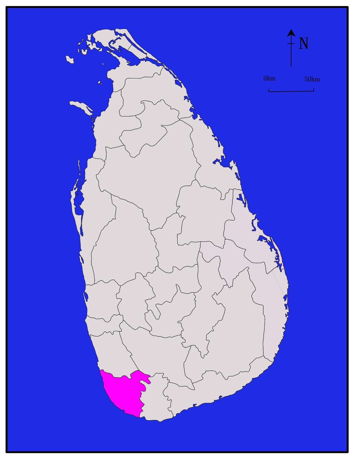 mapa galle, Srí Lanka