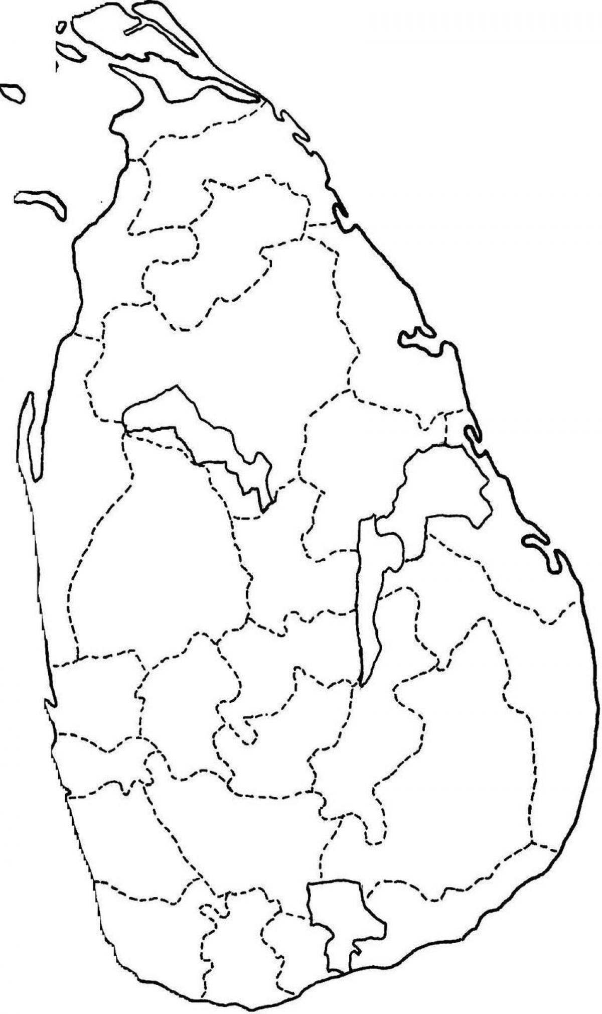 mapa Srí Lanka, mapa, kresba