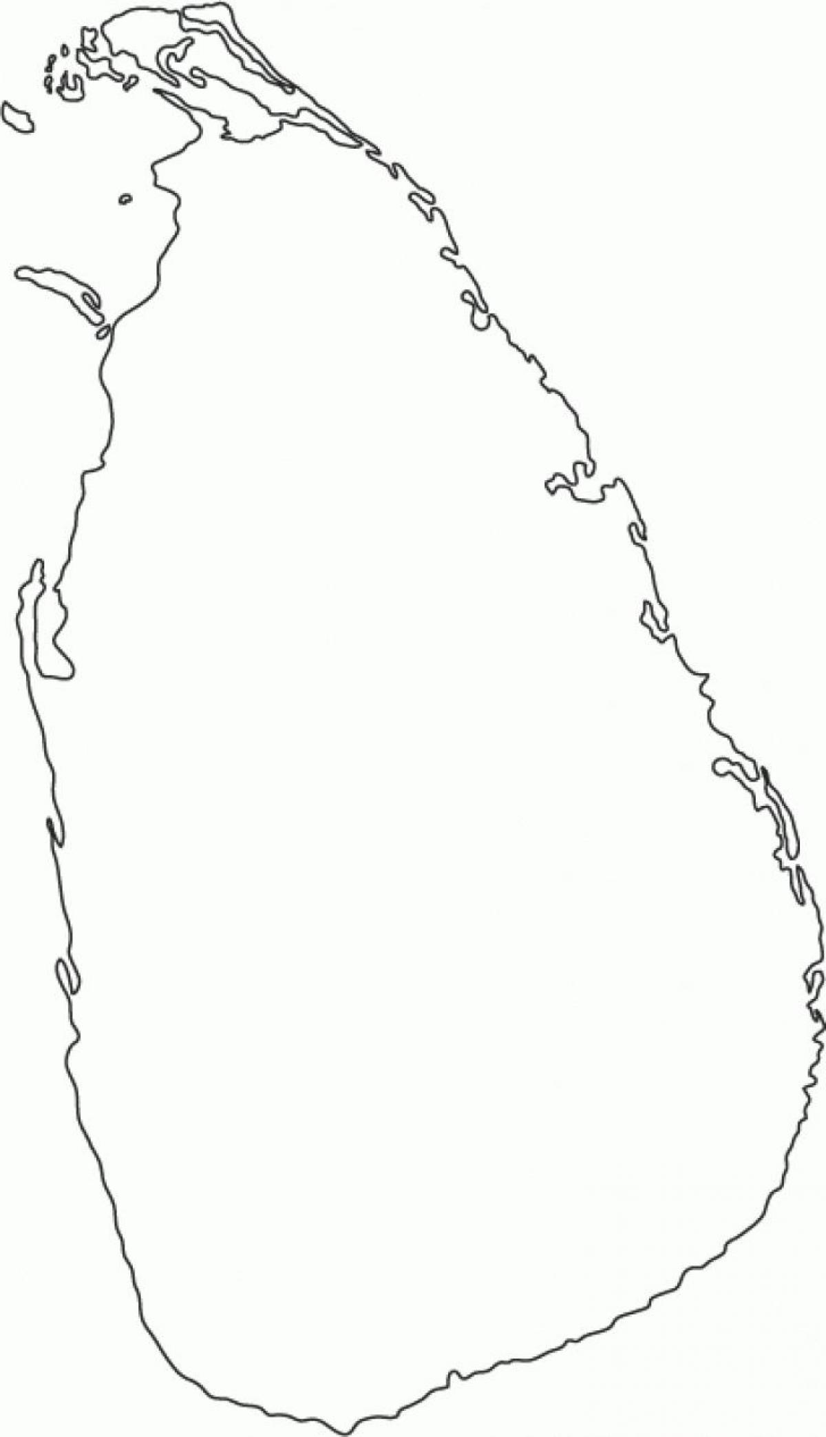 Srí Lanka prázdné mapě