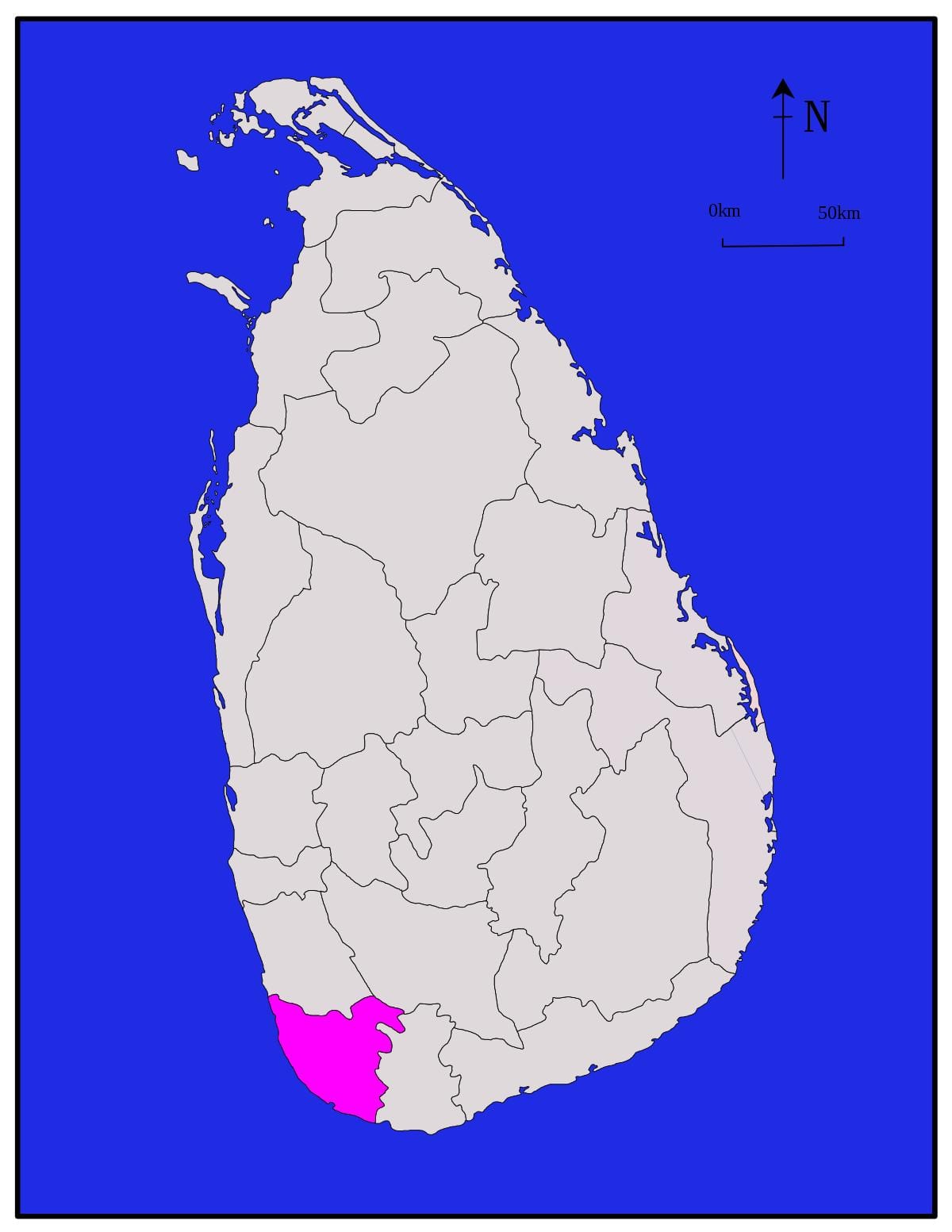mapa galle, Srí Lanka