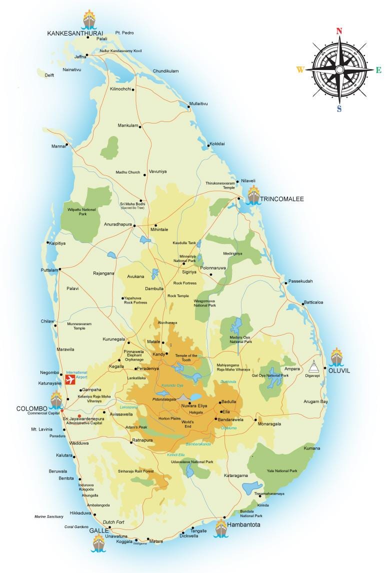 mapa id úřad Sri Lanka