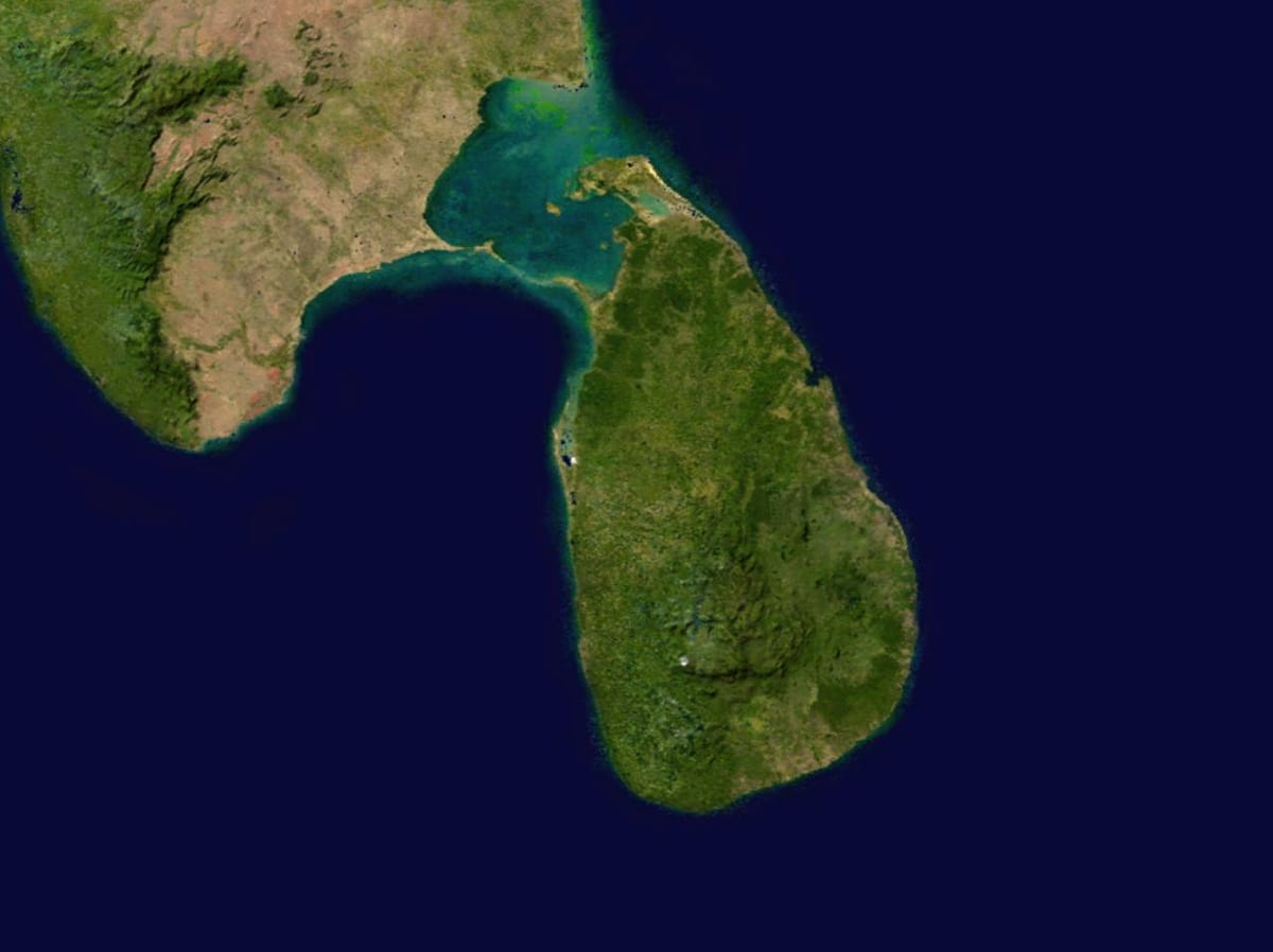 on-line satelitní mapu Srí Lanka