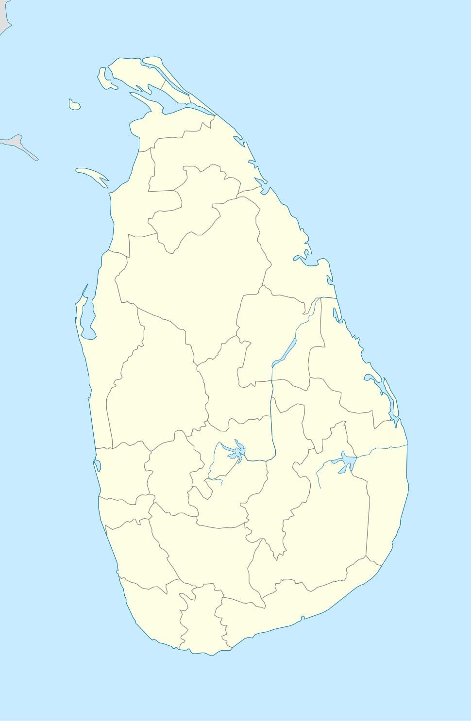 mapa Srí Lanky divizní sekretariátu
