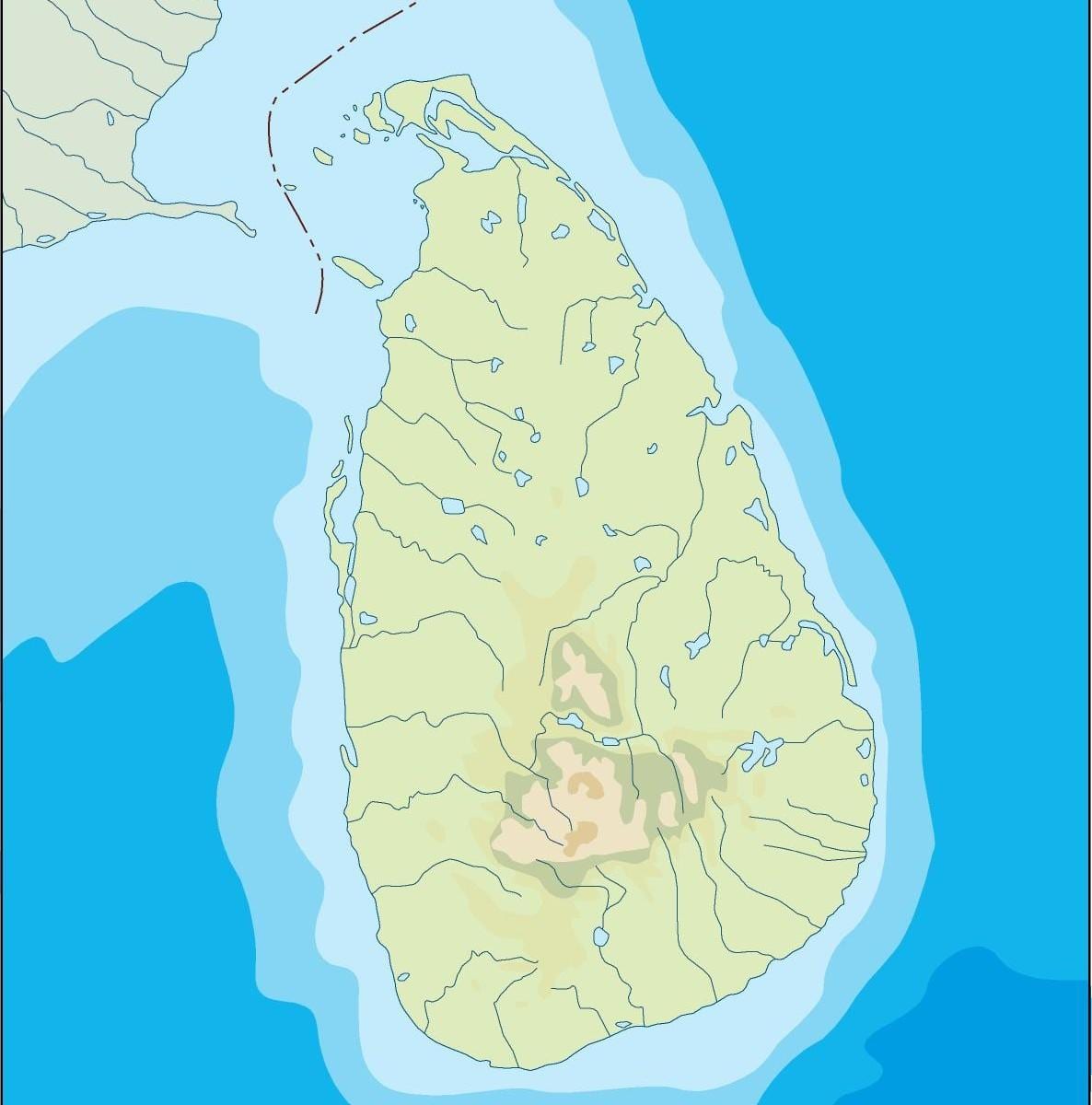 Srí Lanka vektorové mapy