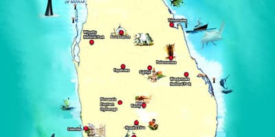 Adam peak mapa Srí Lanky