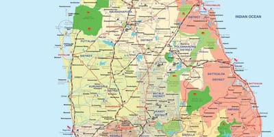 Srí Lanka ampara district mapě