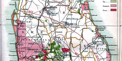 Mapa Ceylonu, Srí Lanka