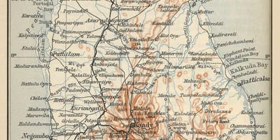 Ceylon na mapě