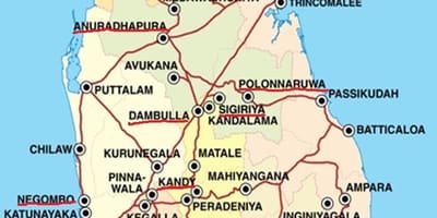 Ella mapa Srí Lanky