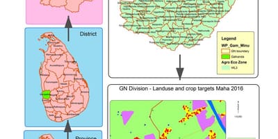 Mapa gn divize mapa Srí Lanky