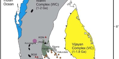 Mapa nerostných surovin na Srí Lance