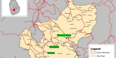 Mapa riverston, Srí Lanka