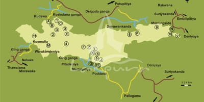 Mapa Srí Lance, sinharaja