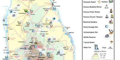 Mapa Srí Lanka mapa informace