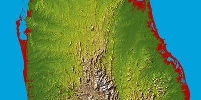 Mapa Srí Lanka 3d