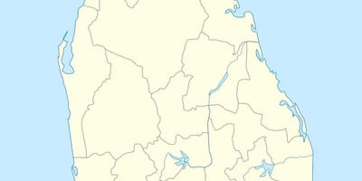 Mapa Srí Lanky divizní sekretariátu