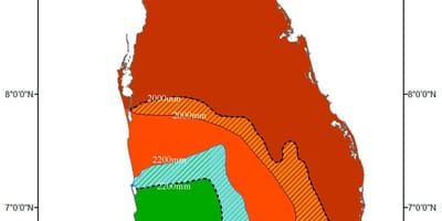 Srí Lanka klimatické pásmo mapě