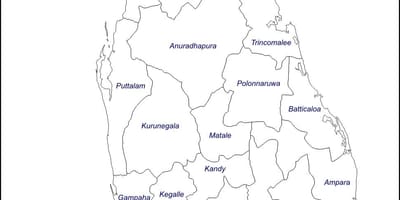 Srí Lanka mapa