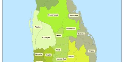 Okres na Srí Lance mapě