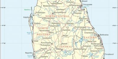 Srí Lanka mapa hd