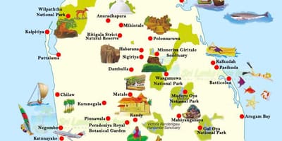 Mapa unawatuna, Srí Lanka